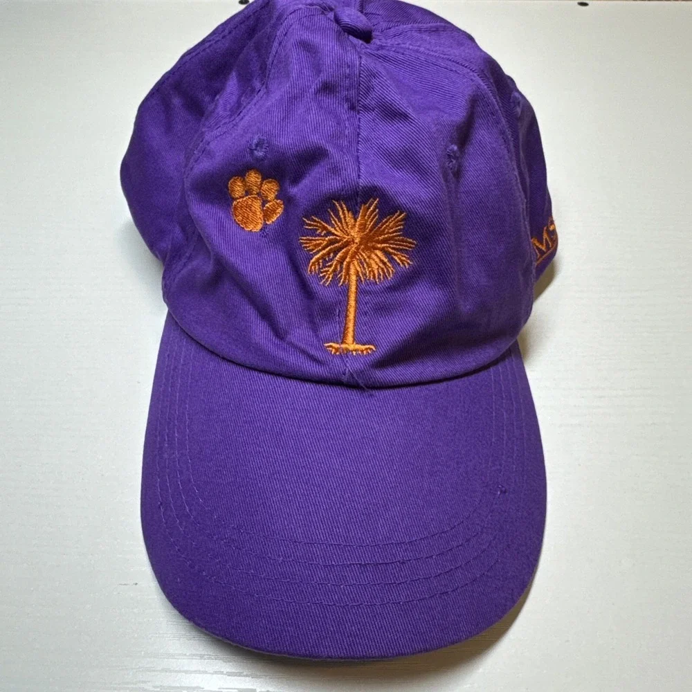 Clemson Tigers Palmetto Paw Purple Hat, Adjustable,Palmetto State South carolina